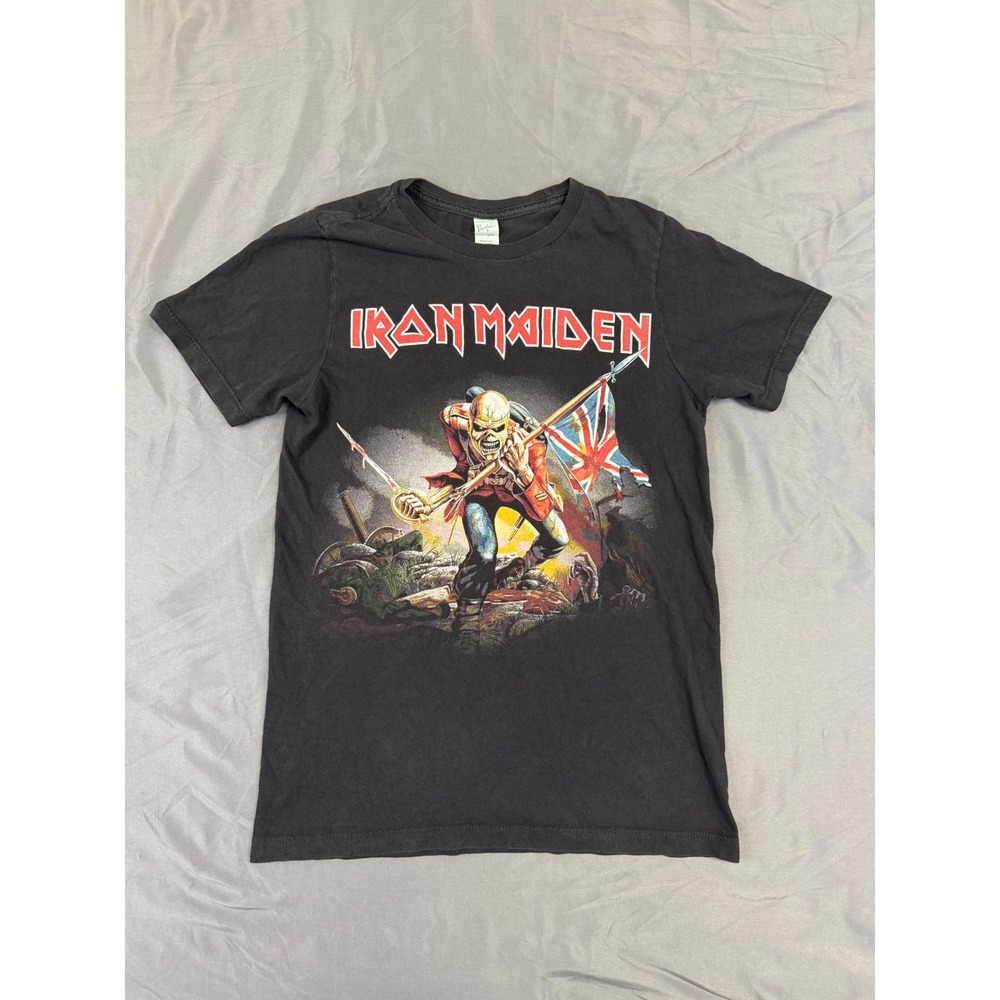 Iron Maiden The Trooper Graphic T-Shirt Mens Small Black Pacific Band Tee Cotton